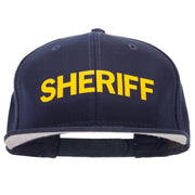 Sheriff Letter Design Heat Transfer Superior Cotton Twill Flat Bill Snapback Cap