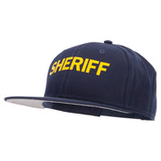 Sheriff Letter Design Heat Transfer Superior Cotton Twill Flat Bill Snapback Cap