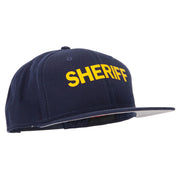 Sheriff Letter Design Heat Transfer Superior Cotton Twill Flat Bill Snapback Cap