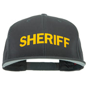 Sheriff Letter Design Heat Transfer Superior Cotton Twill Flat Bill Snapback Cap