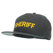 Sheriff Letter Design Heat Transfer Superior Cotton Twill Flat Bill Snapback Cap