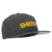 Sheriff Letter Design Heat Transfer Superior Cotton Twill Flat Bill Snapback Cap