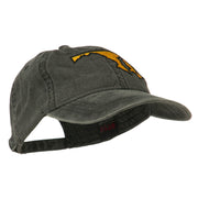 Maryland State Map Embroidered Washed Cap