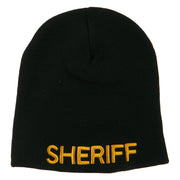 Sheriff Military Embroidered Beanie