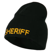 Sheriff Military Embroidered Beanie