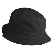 Cattails Embroidered Unisex Multipurpose Crushable Cotton Twill Bucket Hat - Black M