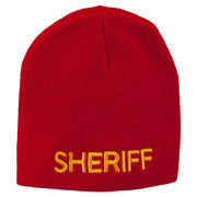 Sheriff Military Embroidered Beanie