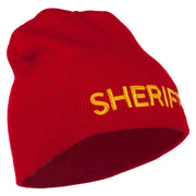 Sheriff Military Embroidered Beanie