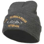 US Submarine Veteran Military Embroidered Long Beanie