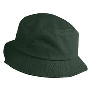 Cattails Embroidered Unisex Multipurpose Crushable Cotton Twill Bucket Hat - Dark-Green M