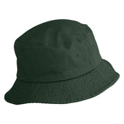 Cattails Embroidered Unisex Multipurpose Crushable Cotton Twill Bucket Hat - Dark-Green M