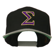 Greek Alphabet SIGMA Embroidered Two Tone Cap