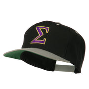 Greek Alphabet SIGMA Embroidered Two Tone Cap