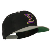 Greek Alphabet SIGMA Embroidered Two Tone Cap