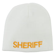 Sheriff Military Embroidered Beanie