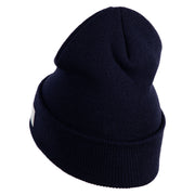 US Submarine Veteran Military Embroidered 12 inch Cuffed Knit YP Long Beanie - Navy OSFM