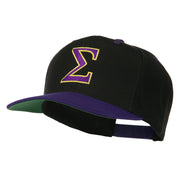 Greek Alphabet SIGMA Embroidered Two Tone Cap