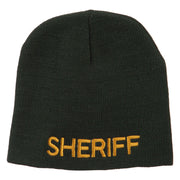 Sheriff Military Embroidered Beanie