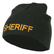 Sheriff Military Embroidered Beanie