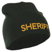 Sheriff Military Embroidered Beanie