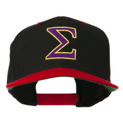 Greek Alphabet SIGMA Embroidered Two Tone Cap