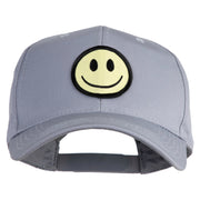 Smile Face Circular Patched Six Panels Pro Style Cap