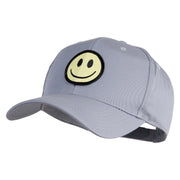 Smile Face Circular Patched Six Panels Pro Style Cap