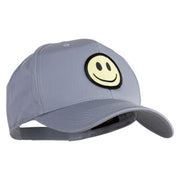 Smile Face Circular Patched Six Panels Pro Style Cap