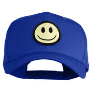 Smile Face Circular Patched Six Panels Pro Style Cap
