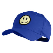 Smile Face Circular Patched Six Panels Pro Style Cap
