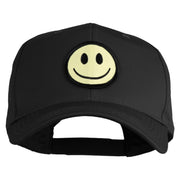Smile Face Circular Patched Six Panels Pro Style Cap