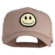 Smile Face Circular Patched Six Panels Pro Style Cap