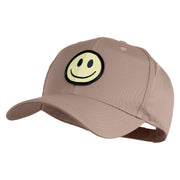 Smile Face Circular Patched Six Panels Pro Style Cap