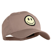 Smile Face Circular Patched Six Panels Pro Style Cap