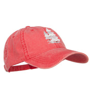 Snowy Christmas Trees Embroidered Washed Cap