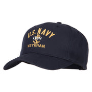 USN Veteran Military Embroidered Solid Cotton Pro Style Cap