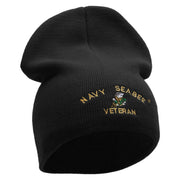 Licensed Navy Seabee Veteran Embroidered Short Beanie Made in USA