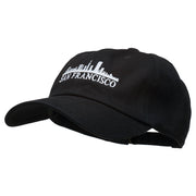 San Francisco Skyline Embroidered Washed Cap