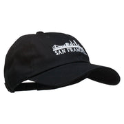 San Francisco Skyline Embroidered Washed Cap