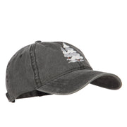 Snowy Christmas Trees Embroidered Washed Cap