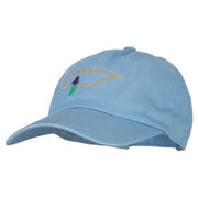 Tennessee Iris with Map Embroidered Unstructured Washed Cap