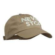 Never Stop Embroidered Washed Cap