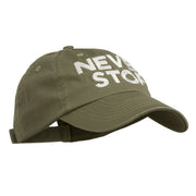 Never Stop Embroidered Washed Cap