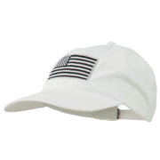 Silver American Flag Embroidered Washed Cap