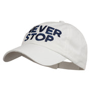 Never Stop Embroidered Washed Cap