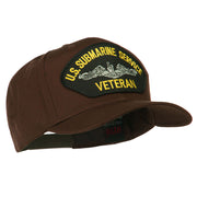 US Submarine Service Veteran Military Patched High Profile Cap