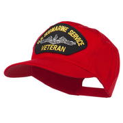 US Submarine Service Veteran Military Patched High Profile Cap