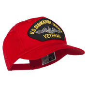 US Submarine Service Veteran Military Patched High Profile Cap