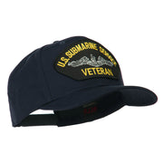 US Submarine Service Veteran Military Patched High Profile Cap