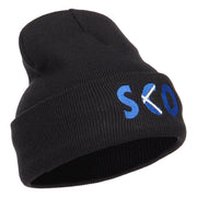 Scotland SCO Flag Embroidered Long Beanie